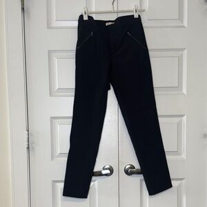 Rebecca Taylor black Pants with Zipper Accents